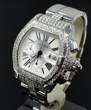 Cartier Roadster Chrono XL with 6.77 Carat Double Diamond Bezel Men's Watch