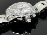 Cartier Roadster Chrono XL with 6.77 Carat Double Diamond Bezel Men's Watch