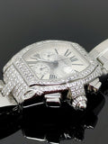 Cartier Roadster Chrono XL with 6.77 Carat Double Diamond Bezel Men's Watch