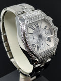 Cartier Roadster Chrono XL with 6.77 Carat Double Diamond Bezel Men's Watch