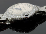 Cartier Ballon Bleu 42mm with 7.90ct Double Diamond Bezel Steel Men's Watch
