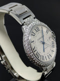 Cartier Ballon Bleu 42mm with 7.90ct Double Diamond Bezel Steel Men's Watch
