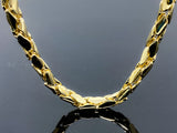 Intertwined Fancy Link Necklace (26"/102gr/10kt)