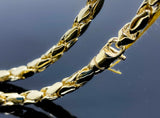 Intertwined Fancy Link Necklace (26"/102gr/10kt)