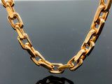Hermès Style Rose Gold Link Necklace (28"/161.9g/10kt)