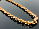 Hermès Style Rose Gold Link Necklace (28"/161.9g/10kt)