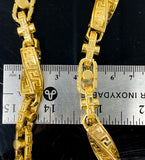 Greek Twisted Versace Style Link Necklace (30"/317.2gr/10kt)