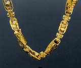 Greek Twisted Versace Style Link Necklace (30"/317.2gr/10kt)