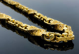 Greek Twisted Versace Style Link Necklace (30"/317.2gr/10kt)