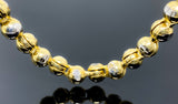 Diamond Cut Two-Tone Fancy Ball Link Necklace (28"/142.9gr/10kt)