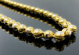 Diamond Cut Two-Tone Fancy Ball Link Necklace (28"/142.9gr/10kt)