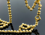 Diamond Cut Two-Tone Fancy Ball Link Necklace (28"/142.9gr/10kt)
