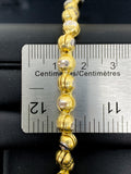 Diamond Cut Two-Tone Fancy Ball Link Necklace (28"/142.9gr/10kt)