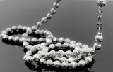 Diamond Cut Ball Link Necklace (28"/40.1gr/14kt)