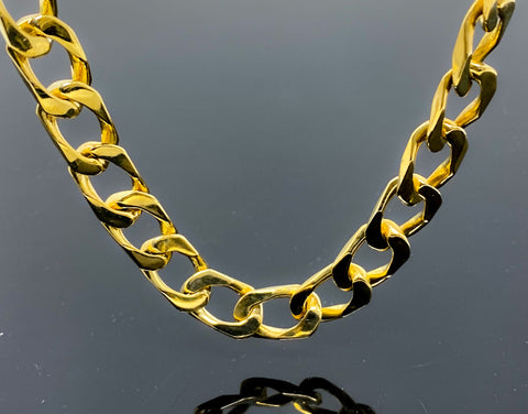 Elongated Curb Cuban Link Necklace  (28"/106.1gr/10kt)