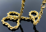 Rope Link Necklace (28"/140.3g/10kt)