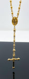 Rosary Ball Link Necklace (19"/87.1gr/10kt)