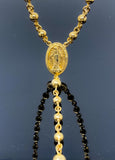 Rosary Ball Link Necklace (19"/87.1gr/10kt)