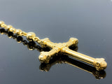 Rosary Ball Link Necklace (19"/87.1gr/10kt)