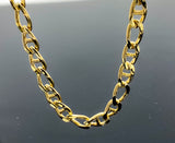 Diamond Cut Mariner & Elongated Oval Link Necklace
