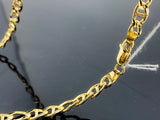 Diamond Cut Mariner & Elongated Oval Link Necklace