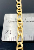 Diamond Cut Mariner & Elongated Oval Link Necklace