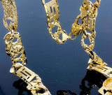 Diamond Cut Medusa Station Style Link Necklace