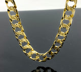 Diamond Cut Double Sided Gourmette Style Link Necklace