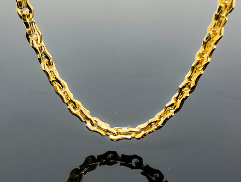 Sharp Edge Omega Link Necklace (26"/94.1gr/10kt)