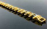 Fancy Two-Tone Bike Chain Bracelet (7.5"/43.3g/10kt)