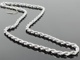 White Gold Rope Link Necklace (28"/82.7g/10kt)