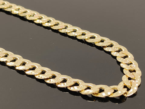Diamond Cut Cuban Curb Link Necklace (26"/52g/10kt)