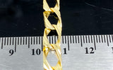 Diamond Cut Brush Finish Link Necklace