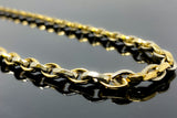 Two Tone Pressed Oval Link Necklace