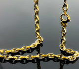 Two Tone Pressed Oval Link Necklace