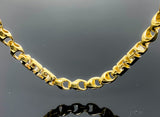 Greek Fancy Bullet Link Necklace (28"/61.4gr/10kt)