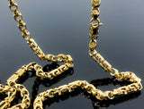 Greek Fancy Bullet Link Necklace (28"/61.4gr/10kt)