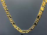 Intertwined Fancy Figaro Link Necklace (28"/50.5gr/10kt)