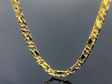 Intertwined Fancy Figaro Link Necklace (28"/50.5gr/10kt)