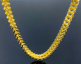Franco Cubed Link Necklace (24"/58.5g/14kt)