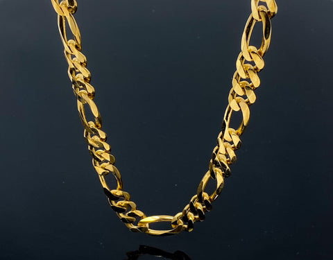 Figaro Link Necklace (26"/112.2g/10kt)