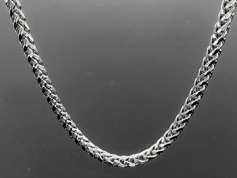 Wheat Link White Gold Necklace (26"/17.3gr/14kt)