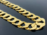 Satin Diamond Cut Double Sided Link Necklace (28"/123.3gr/10kt)