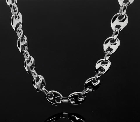 Gucci Mariner Style Oval Link Necklace 194.5gr 10kt WG White House Jewellery Inc