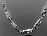 Versace Greek Style Link Necklace (26"/80.4gr/10kt/WG)