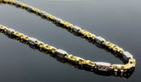 Greek & Mariner Two Tone Link Necklace  (26"/75.2gr/10kt)