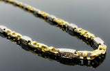 Greek & Mariner Two Tone Link Necklace  (26"/75.2gr/10kt)