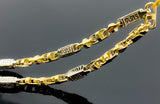 Greek & Mariner Two Tone Link Necklace  (26"/75.2gr/10kt)