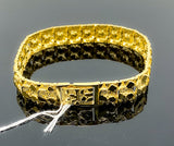 Gold Nugget Link Bracelet