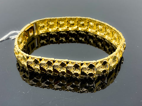 Nugget bracelet gold deals